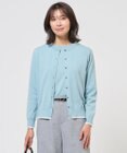 J.PRESS LADIES L BASIC HT COTTON クルーネック カーディガン