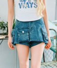 WEGO マルチポケットデニムミニスカパン