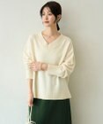 UNFILO L 【野呂佳代さん着用】カシミヤブレンド Vネックニット