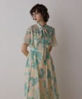 GRACE CONTINENTAL シャドーフラワープリントワンピース
