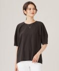 自由区 L 【洗える】ボリュームスリーブピケ カットソー