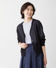J.PRESS LADIES S 【洗える】LINEN MIX SHEER Vネック カーディガン