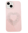 WEGO ハートビジューラメiphoneケース（ピンク）