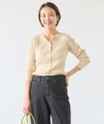 UNFILO シアーリブ ニットカーディガン