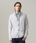 J.PRESS MEN 【Cash Lamb’s Wool】ハイネックケーブルカーディガンニット