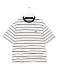 J.PRESS YORK STREET 【UNISEX】ブルドッグワンポイント ボーダー Tシャツ