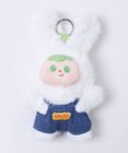 WEGO ぷっくりサロペうさちゃんぬいぐるみキーホルダー