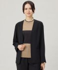 自由区 L 【セットアップ対応・接触冷感・UVケア・洗える】ライトストレッチノーカラー ジャケット