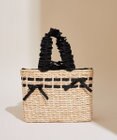 Maison de FLEUR フリルハンドルメイズリボンカゴバッグ