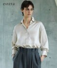 23区 L 【エステータ】シルクサテン シャツ