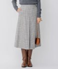 23区 L ツイードチェック フロントタックAラインスカート