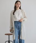 YECCA VECCA シアーニットロング丈カーディガン