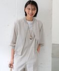 23区 【CLASSY.6月号掲載/洗える】リネンレーヨンストレッチ ブルゾン
