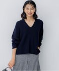 23区 【洗える】ウールミドルゲージ Vネック ニット