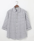 JOSEPH ABBOUD 【キングサイズ・清涼感】エアリノマリンボーダーシャツ