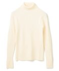 UNFILO 【吸湿発熱】リブ タートルネック ニット
