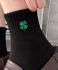 WEGO 刺繍アンクルパイルソックス
