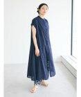 CRAFT STANDARD BOUTIQUE インド綿バンドカラーワンピース