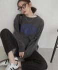 WEGO 【ANGIE VINTAGE】ピグメントカレッジロゴショートスウェット