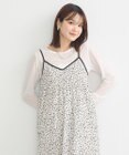earth music&ecology 切替パイピングフラワーキャミワンピース