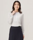 J.PRESS LADIES ウォッシャブルウール タック ドットレース カットソー