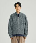 J.PRESS YORK STREET 【UNISEX】ウールカシミヤ ジップアップニット