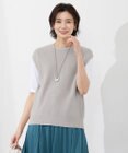 J.PRESS LADIES L 【洗える】コットンアセテート畦 ニットベスト