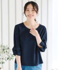 Tiaclasse L 【洗える】ねじりリボン袖ブラウス
