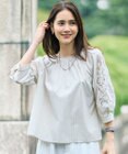 自由区 【SHIHOさん着用】エンブロイダリーブロードパフスリーブ ブラウス