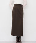 uncrave ウォッシャブルウールライクツイル Iラインスカート