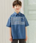 J.PRESS KIDS 【140-170cm】TCブロード パネルボーダープリント シャツ
