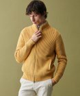 JOSEPH ABBOUD 【キングサイズ・3シーズン活躍する綿ブレンド】コットンアクリルバルキー ジップニット ブルゾン
