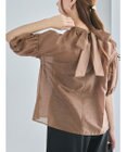 Te chichi レザーライクバックリボンブラウス