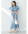 earth music&ecology ラッフル前開きデニムワンピース