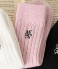 WEGO ガーリーロゴ刺繍ソックス