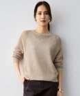 自由区 L 【SHIHOさん着用】リネンミドルゲージメッシュ ニット