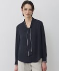 ICB L 【新色追加】BackSatinAmunzen 配色ボウタイブラウス