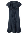 earth music&ecology ラッフル前開きデニムワンピース