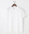 JOSEPH ABBOUD 【オーガニックコットン使用】JOE COTTONサッカーVネック Tシャツ
