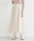 earth music&ecology フラワー刺繍チュールスカート