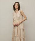 GRACE CONTINENTAL コットンシルクティアードワンピース