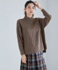ANY 【6色展開】ソフトアクリルハイネックケーブルニット