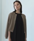 自由区 【カトリエムブーケ】Texture cardigan フリルショートカーディガン