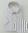 J.PRESS MEN 【夏に嬉しい高機能】カノコインレイストライプパッチポケット シャツ/B.D.