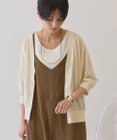 AMERICAN HOLIC 5分袖シアーVネックニットカーディガン
