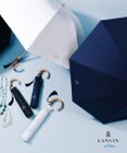 MOONBAT 【WEB限定】LANVIN en Bleu 晴雨兼用 折りたたみ傘 長傘(2WAY) プレーン×ロゴ刺繍 一級遮光 遮熱 UV