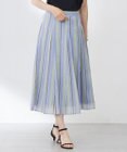 J.PRESS LADIES L 【洗える】ランダムストライプ スカート