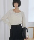 WEGO 【ANGIE VINTAGE】シアーボーダーバックオープントップス