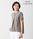 J.PRESS LADIES L 【WEB限定カラーあり・抗菌消臭・吸水速乾】サッカージャージー キーネック カットソー