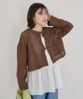 Green Parks Ｉ　前後２ｗａｙ　メッシュショート丈カーディガン
